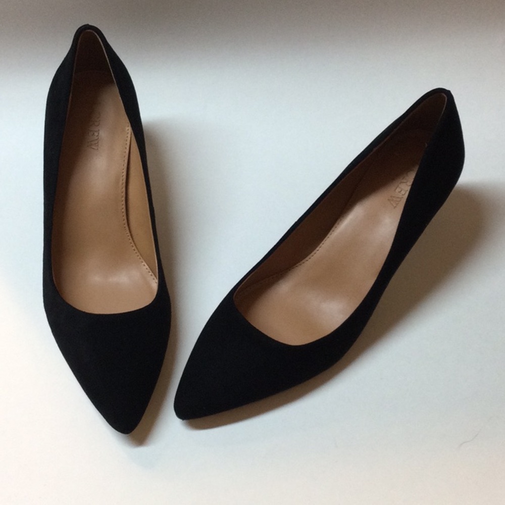 Black Suede J Crew Pumps Size 8